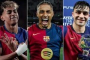 开云体育-金球奖悬念再起？巴萨欧冠出局，拉菲尼亚、亚马尔还能拿金球奖吗